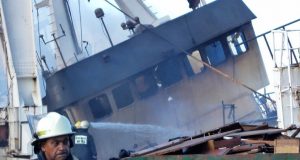 Vessel fire at Port of Durban