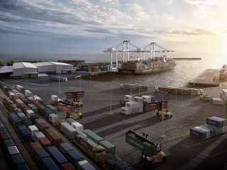 Image Courtesy: DP World Australia; An artist's impression of the new container terminal