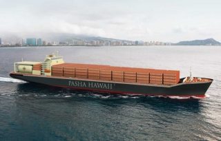 Pasha Hawaii's first LNG-fueled containership